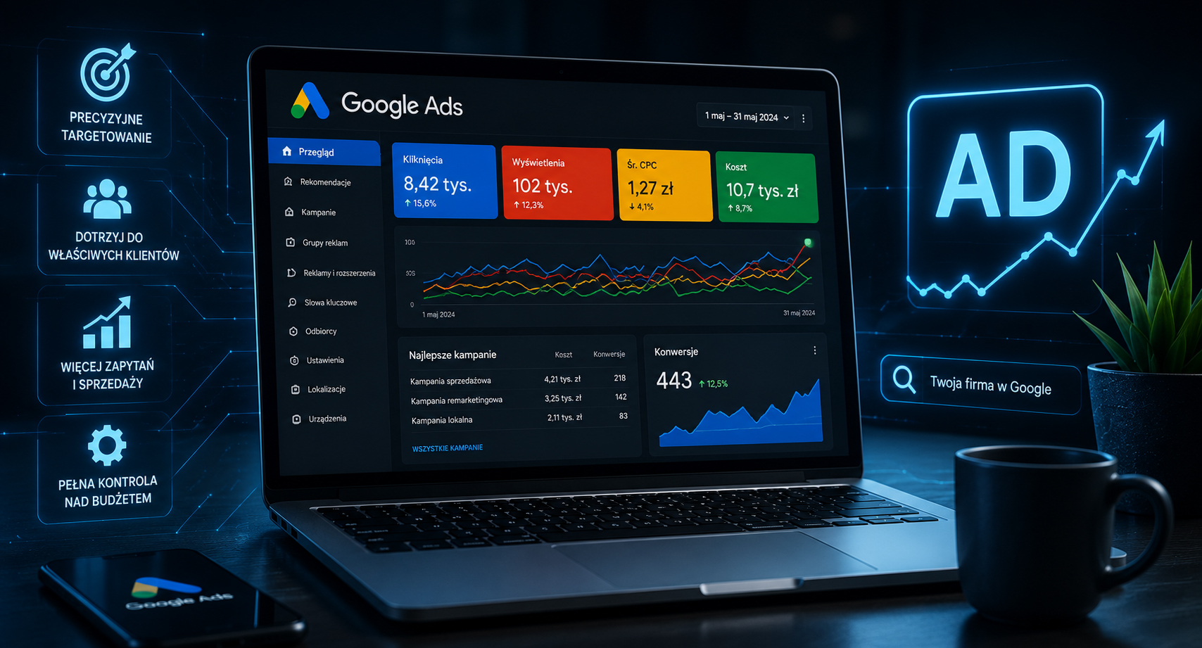 Tania kampania Google Ads