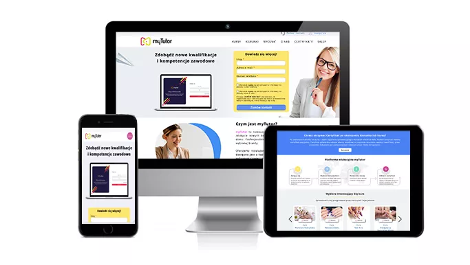 wykonanie strony internetowej: myTutor - platforma edukacyjna